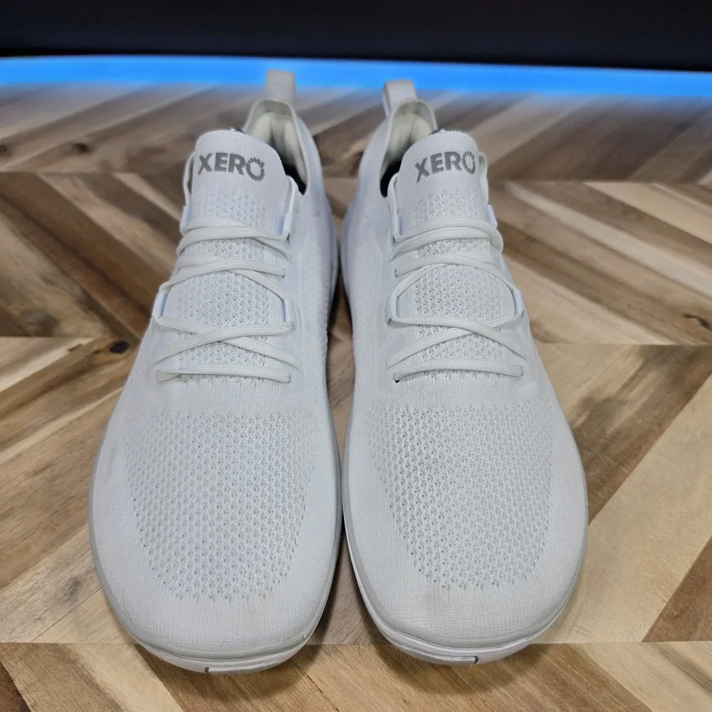 Xero Shoes Nexus Knit Mens 9.5 White Barefoot Minimalist Athletic Running